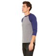 thumbnail image 3 of Bella + Canvas Unisex 3/4-Sleeve Baseball T-Shirt, 3 of 3