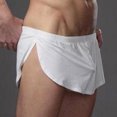 thumbnail image 3 of EOYWHK 3 inch Boxer Shorts for Men Side Split Brief Round Hem Seamless Side Split Silky Lounge Shorts, 3 of 5