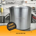 thumbnail image 3 of Martin Large Aluminum Stock Pot - 42 Quart (40L) Stockpot with Lid; Heavy-Duty Cookware for Commercial Kitchens and Outdoor Cooking, 3 of 6