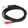 thumbnail image 3 of Cergrey 6.35mm Male To Dual For Male Audio Cable 1.5m Audio Adapter Converter Splitter Cable For Mixer, Power , DVD Player, 3 of 8