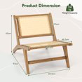 thumbnail image 4 of Costway Fauteuil d'Appoint Mi-Siècle Moderne avec Ottoman Cadre en Bois de Teck Style Ferme, 4 of 10