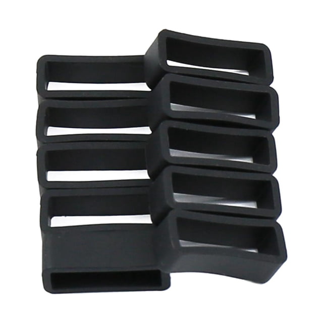 Milaget Watchband Strap Loop Black Wristwatch Strap Retainer Replacements 18MM