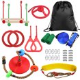 thumbnail image 1 of Kids Climbing Obstacle Kit Children Line Hanging Obstacle Course Outdoor Playset Swing Accessories, 1 of 8