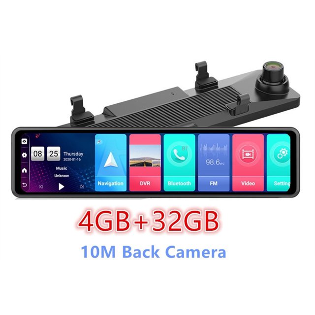 12 Inch Car Mirror 8.1 Dvr Dash Camera 1080P Dual Camera GPS Navigation ADAS Remote Car Video Surveillance ,Clear Images