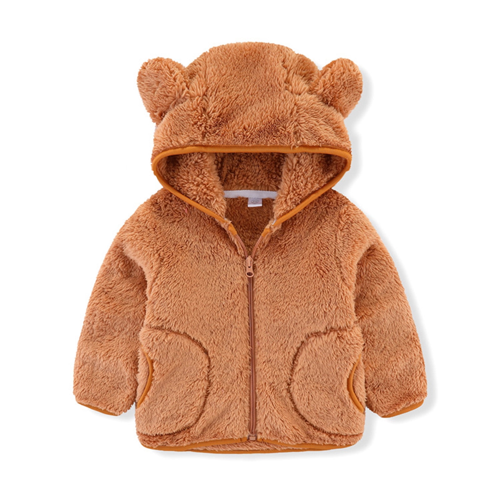 Toddler Winter Coat Fleece Cute Bear Ear with Hoods for Baby Boys Winter Down Coat Winter Baby Girl Clothes 4-5 Years