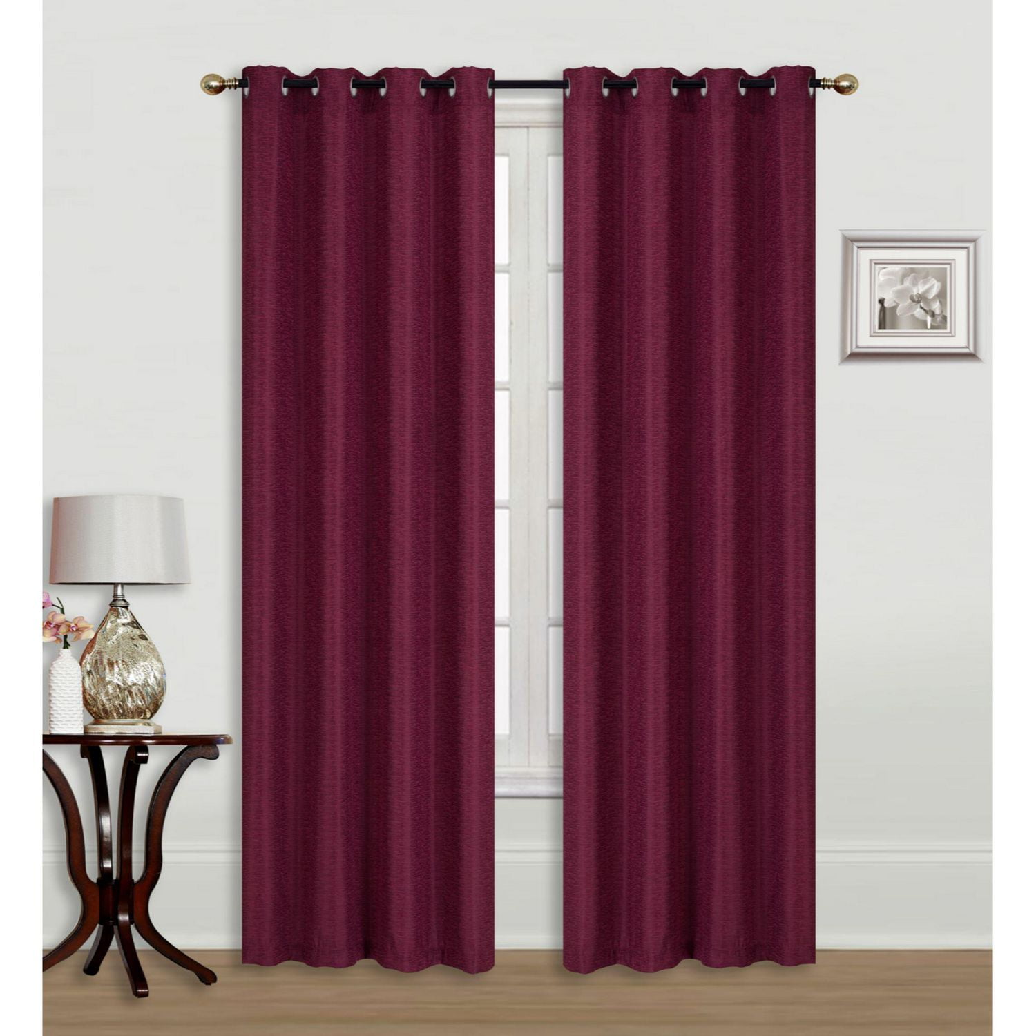 Jacquard Panneau Occultant W 8 Grom (Linea) (Bourgogne) (84" )