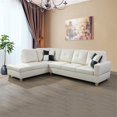 thumbnail image 1 of Lifestyle Furniture Smith Left-Facing Sectional Sofa Set in Off White, 1 of 4
