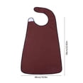 thumbnail image 3 of Bavoir Adulte pour Repas - Fermeture Auto-Agrippante Réglable, Grande Surface de Couverture, Tissu Lavable, Protège-Vêtements, Café, JKODE, 3 of 9