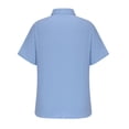 thumbnail image 4 of cfhntfmh Mens Button down Shirts Solid Summer Beach Vacation Tops Cotton Linen Short Sleeve Shirts, 4 of 4