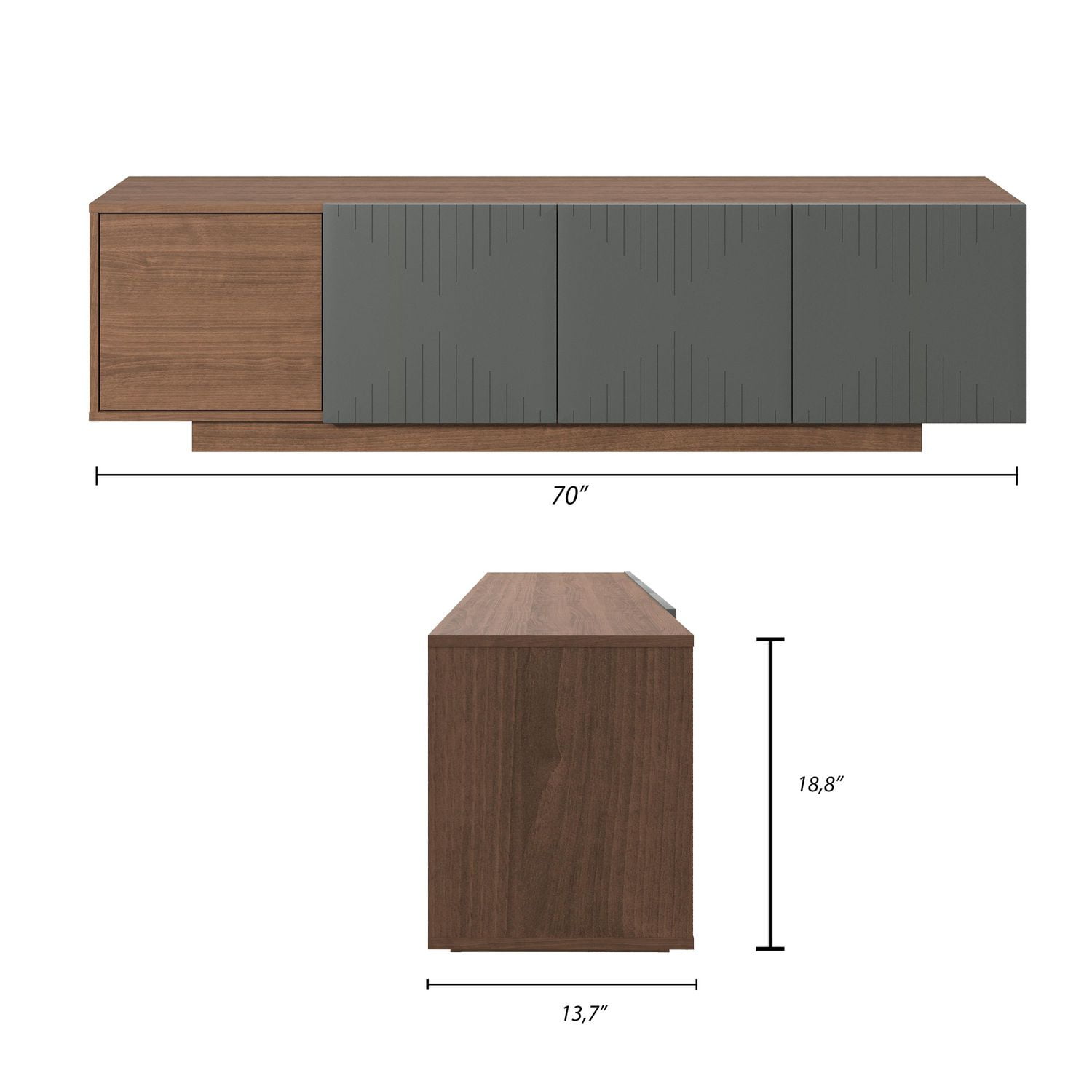 Nexera Meuble TV Riva 72 pouces