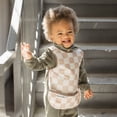 thumbnail image 2 of Tiny Twinkle - Apron Bib - Beige Checkers - 6-24M, 2 of 5