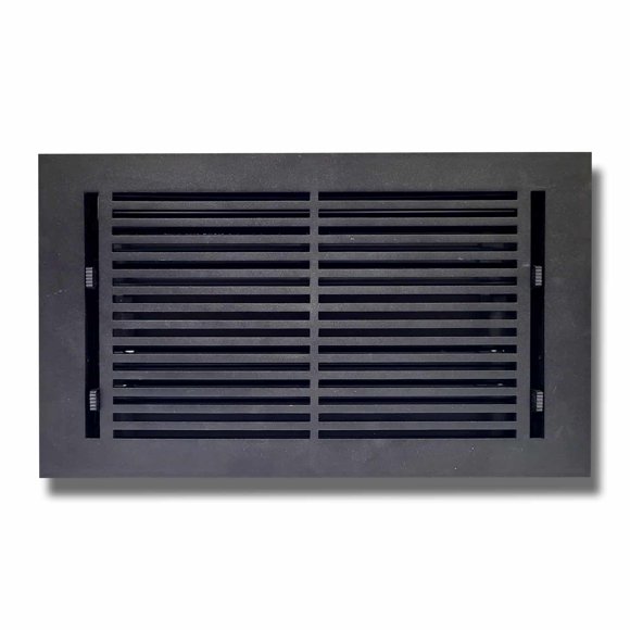 8" x 14" Floor Register Vent Cover (VR-109) – Cast Aluminum Modern Linear HVAC Grille with Damper, Powder-Coated Repaintable Finish for Floors, Walls & Ceilings – Prima Decorative Hardware