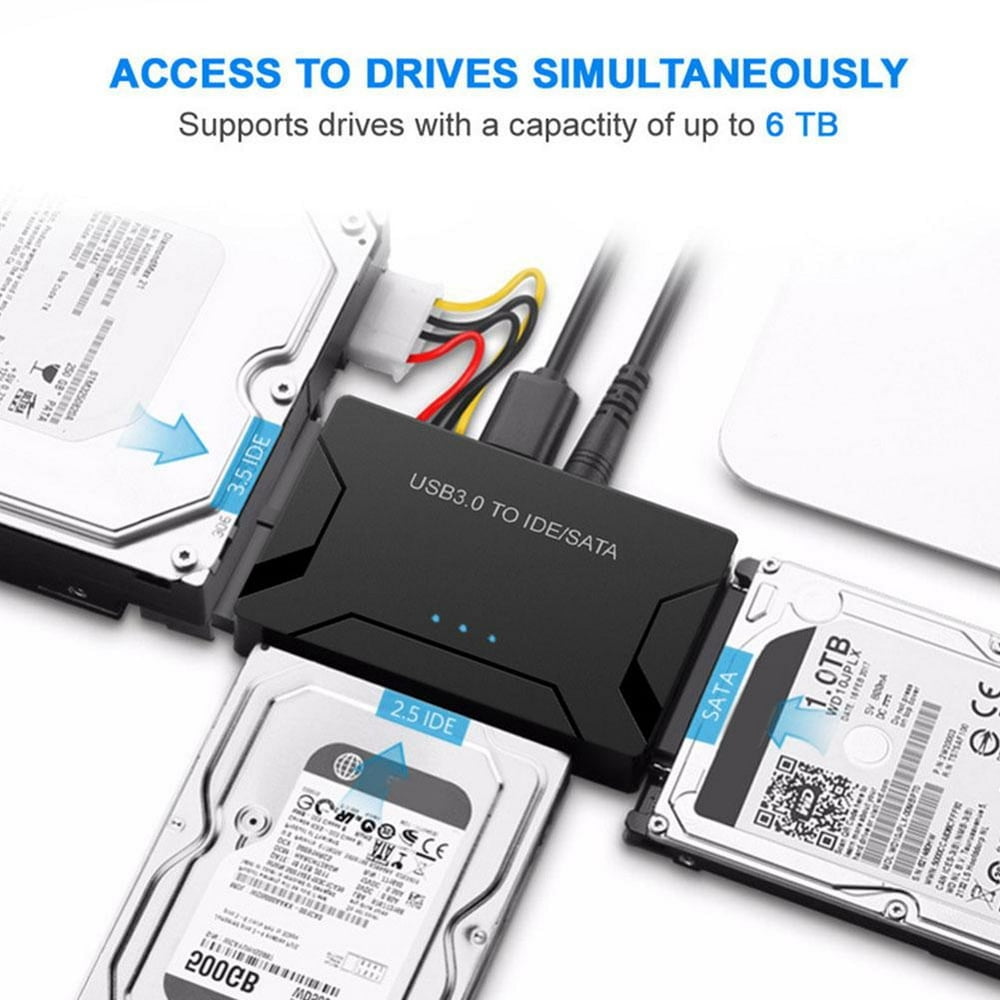 MesaSe Black USB 3.0 to SATA/IDE Converter External Hard Drive Adapter