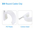 thumbnail image 4 of Unique Bargains 22mm Dia PE Clips de Câble Rond Blanc avec Clou en Acier 24 Pack, 4 of 5