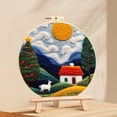 thumbnail image 5 of Vrorvz Beginner-Friendly Wool Felts Painting Needle Felts Kit with Embroidery Frame and Materials Suit DIY Craft Set for Home Decoration and Gift Suit Pack for Crafters, 5 of 5