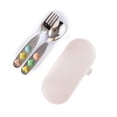 thumbnail image 2 of Yhmxh Kitchen Gadgets Dinnerware Set 2pc Toddler Utensils Baby Spoon Fork Set Toddler Flatware Set With Travel Carrying Case Baby Feeding Training Spoons Forks With Cute Handle Stainless Steel Kitchen, 2 of 8