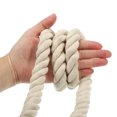 thumbnail image 4 of Uxcell Natural Twisted Cotton Rope 3/4 Inch x 49 Feet 3 Strand Tug of War Rope with Sealing Tape Beige, 4 of 5