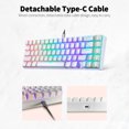 thumbnail image 4 of Motospeed CK67 67 Keys Wired Mechanical Keyboard RGB Light Effect ABS Keycap Kailh Red Switches Detachable Data Cable White, 4 of 8