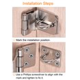 thumbnail image 5 of Unique Bargains 3'' Stainless Steel 90 Degree Heavy Door Latch Hasp Lock Padlock, Silver, 5 of 5