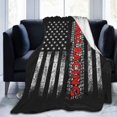 thumbnail image 1 of Fleece Blanket Drag Racing American Flag Plush Throw Fuzzy Super Soft Reversible Microfiber Flannel Blankets 50"x40", 1 of 4