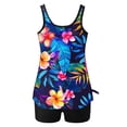 thumbnail image 4 of UPPADA Two Piece Tankini Swimsuits for Women High Waisted 2 Piece Bathing Suits Floral Print Tankini Set Tummy Control Modest Swimwear for Holiday Strapless Tankini Swimsuits for Women Multicolor,L, 4 of 6