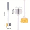 thumbnail image 2 of Long Handle Foot and Toe Cleaning Brush for Exfoliation Massage Soft Bath Shower Tool Sides Design Easy Grip Senior Friendly, 2 of 6