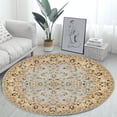 thumbnail image 1 of 6.5 Ft Area Rug Round Carpet, 3DPrinted Flower Rugs Non Slip Indoor Sofa Floor Area Mat Carpet for Living Room Sofa Bedroom Nursery Decor, 1 of 7
