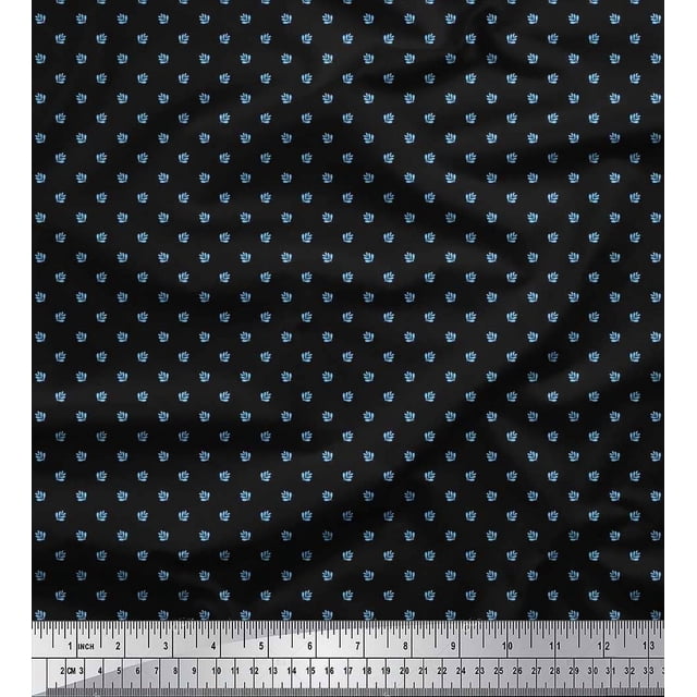 Soimoi Rayon Fabric Artistic Leaves Decor Fabric Printed Yard 42 Inch Wide