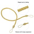 thumbnail image 4 of Unique Bargains Attaches de Rideaux, Lot de 6 Attaches de Rideaux Tressées avec Crochets à Vis et Boulons, Jaune Or, 4 of 7