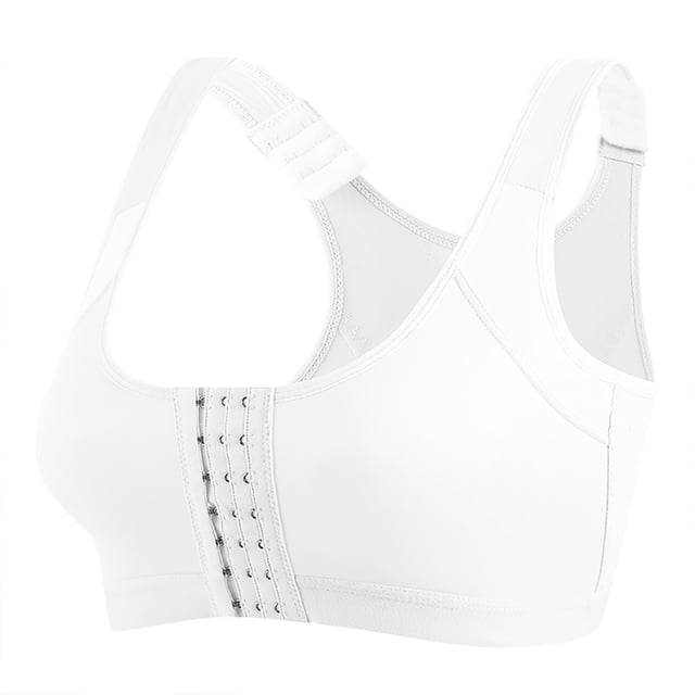 Timegard Bras for Women No Underwire Plus Size Front Closure X-Strap Back Support Shapewear Seniors Bra