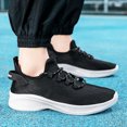 thumbnail image 2 of WEAIXIMIUNG Sneakers Men Size 15 Wide Men Sports Shoes Outdoor Fashionable New Pattern Solid Color Mesh Breathable Comfortable Lightweight Non Summer Lace Up Casual Shoes, 2 of 9