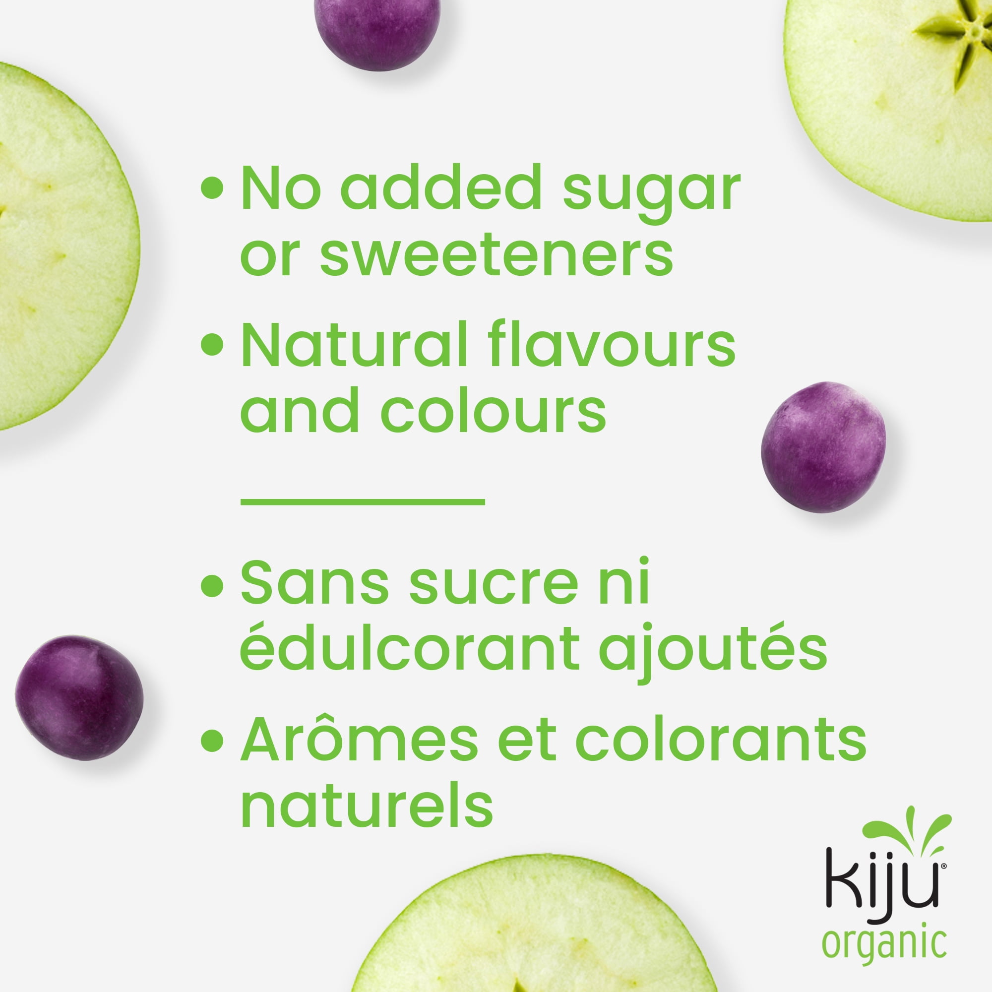 Kiju Boîtes de Jus de Fruits Biologiques Pomme Raisin 4X200ML