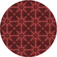 thumbnail image 1 of Ahgly Company Tapis Rond Lavable en Machine Intérieur Transitionnel Rouge Bordeaux, 8 Pieds Rond, 1 of 7