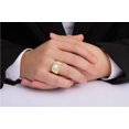 thumbnail image 2 of RYLOS Mens Rings 14K Yellow Gold Designer Round Gemstone &  Sparkling Diamond Ring Opal October Birthstone Rings For Men, Men's Rings, Gold Rings Sizes 8 - 13, 2 of 7