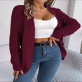 thumbnail image 3 of MesaSe Womens Open Front Knit Cardigan Long Sleeve Solid Color Pocket Sweater Loose Fall Tops S, 3 of 7