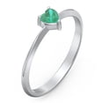 thumbnail image 3 of Heart Birthstone Ring - Emerald (May), 3 of 6