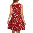 thumbnail image 4 of Ovzne Robes Grande Taille pour Femmes aux Formes Robe Femme Robe Imprimée à Col Rond Décontractée Jupe Courte Robe avec Poches Robe Maxi Grande Taille Imprimée Liquidation, 4 of 6