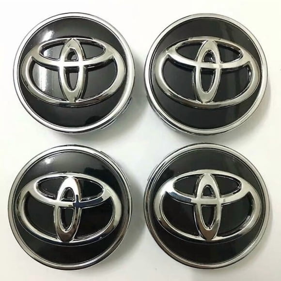 Toyota 4 Enjoliveur de Moyeu de Roue 62 mm pour Logo Marque Noir