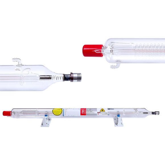 MCWlaser RECI W2 Laser Tube 90W 100W CO2 Laser Tube Length 1240mm Dia. 80mm with 10000h MTTF