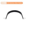 thumbnail image 4 of Unique Bargains 6Pack 5-1/8' Cable Clamp U Shape Stainless Steel Rubber Cushioned Pipe Strap, 4 of 5