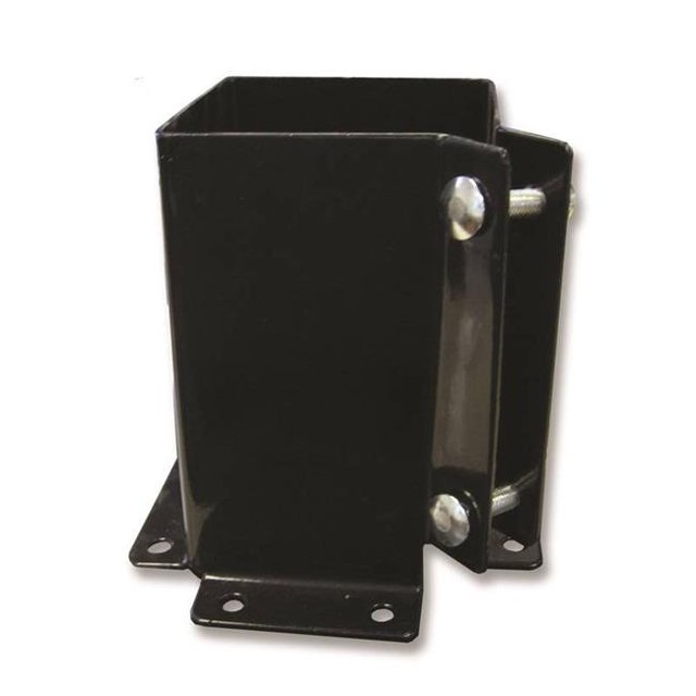 4 x 4 in. Post Base Bolt Spike Head, Black