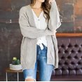 thumbnail image 4 of Women's Soild Knit Cardigans Loose Slouchy Oversized Wrap Chunky Sweaters Coat, 4 of 9