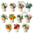 thumbnail image 1 of mmirethe Fake Peony Silk Hydrangea Flower Realistic Appearance Artificial Flowers With Vase Simulation Flower Set Low Maintenance Pinellia Pink 1Set, 1 of 6