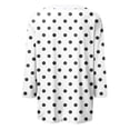 thumbnail image 4 of Lenpel T-Shirts pour Femmes Grande Taille Décontractés à Manches 3/4 Col Ras du Cou Imprimés Tee Hauts Tuniques de Printemps Été, 4 of 5
