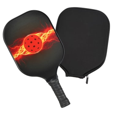 Uxcell Graphite Pickleball Paddles USAPA Fiberglass Paddle with Bag Orange Ball
