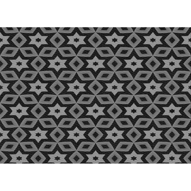 Ahgly Company Tapis d'Intérieur Lavables en Machine, Rectangle Transitionnel, Noir, 7' x 9'