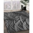 thumbnail image 3 of Ahgly Company Tapis d'Intérieur Lavable à la Machine, Carré, Transitionnel, Gris, Tapis de Zone, 8 Pieds Carré, 3 of 7