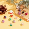 thumbnail image 4 of CHUANK 100pcs 10 Color Crackle Glass Beads 10mm Handcrafted Lampwork Round Crystal Beads Bulk, 4 of 6