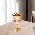 thumbnail image 2 of Rongfmy Metal Goblet, Carving Pattern Handmade Cup Bar Dinners Parties Decor Red Red flower, 2 of 9