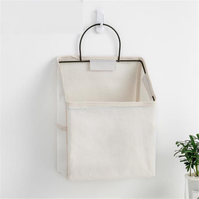 Agiferg Bathroom Hanging Bag Storage Bag Wall-mounted Fabric Desktop Storage Bag